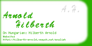 arnold hilberth business card